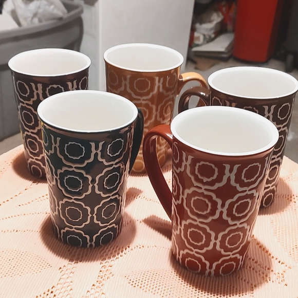 Tabletop avenuesl retired embossed tile classic mug set timeless - Picture 1 of 6